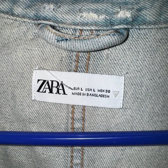 Zara Classic Blue Denim Jacket - Picture 3 of 3